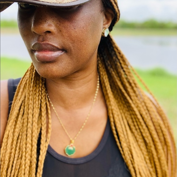 Hetian Jasper Faux Amulet Green Jade - Picture 3 of 7